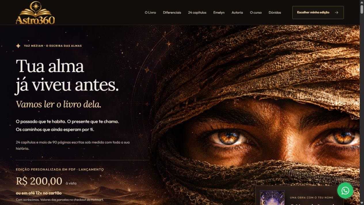 Captura do site Astro360